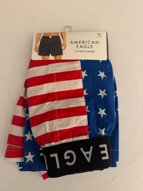 American Eagle Boxers Mens XL Flag Print